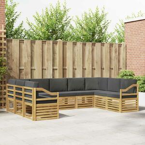 VidaXL Szegmentált kanapé szett 9 pcs Fehér és Antracitszürke