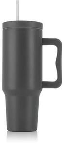 Termoszbögre, 1,2 l, szívószállal, füllel, szürke (KHKE678)