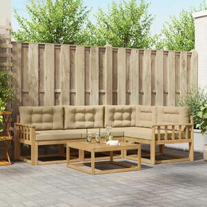 VidaXL Kültéri kanapé szett 5 pcs Fehér és Bézs 79 x 79 x 37 cm