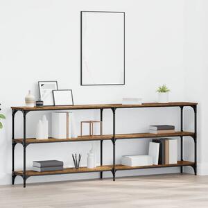 VidaXL Rusztikus Konzol Asztal - 200x29x75 cm, 3 polcos