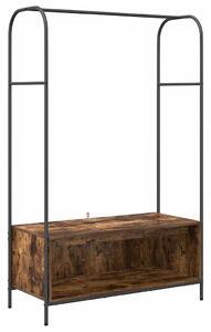 VidaXL Ruhafogó tárolóval Barna Tölgy 100 x 44 x 160 cm Faanyag