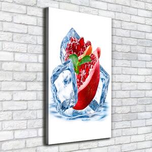 Fali vászonkép Gránátalma és jég