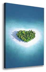 Vászon nyomtatás Beach szív alakú