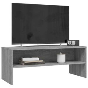 Szürke sonoma színű szerelt fa tv-szekrény 100 x 40 x 40 cm