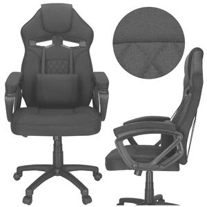 Springos ergonomikus irodai szék, 150 kg, fekete