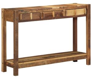 Konzolasztal 107x33x76 cm Tömör fa újrahasznosított