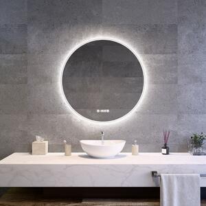 Welland Alpha LED tükör - fényerő + színhőfok állítás + páramentesítő + óra - Ø 80 cm