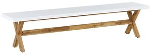 Kerti pad OLBIA 200 cm Beton Fehér