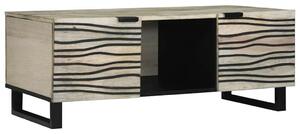 Dohányzóasztal Fehér, Fekete 100 x 54 x 40 cm tömör mangófa