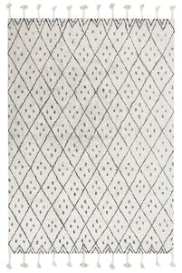 Fekete és fehér pamutszőnyeg 140 x 200 cm AGADIR
