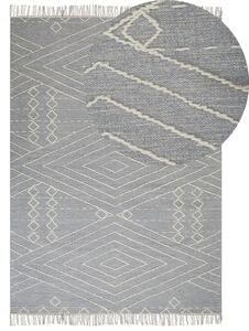 Szürke és fehér pamutszőnyeg 160 x 230 cm KHENIFRA