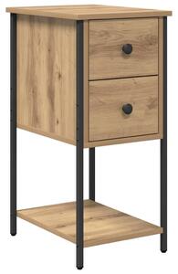 Éjjeliszekrény 2 pcs kézműves tölgy 32 x 42 x 70 cm Faanyag