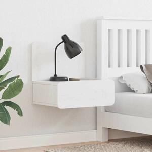 Éjjeli asztal 2 pcs Fehér 44 x 32.5 x 40 cm Tömör fenyőfa
