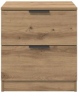 Éjjeliszekrény 2 pcs kézműves tölgy 45 x 39 x 50 cm Faanyag