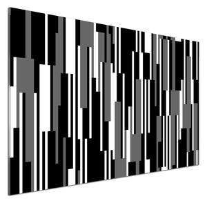 Konyhai panel Fekete-fehér vonalak