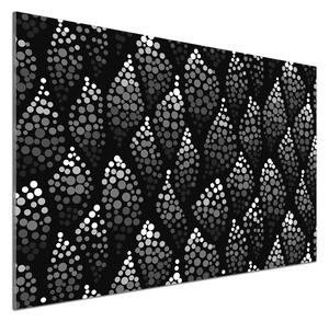 Konyhai panel Fekete-fehér pontok