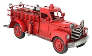 Fém tűzoltó autómodell - 37 cm - piros