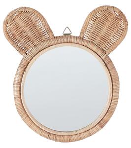 Falitükör ASHANTI 30 cm 33 cm Rattan Természetes