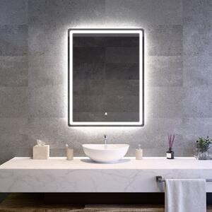 Álló fürdőszobai LED tükör 70x90cm | Gesztusvezérlés - Páramentesítő - Fényerő és színhőmérséklet szabályozás | Welland Type20V