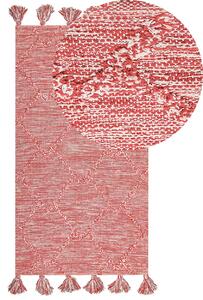 Piros pamutszőnyeg 80 x 150 cm NIGDE