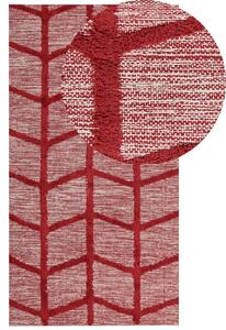 Piros pamutszőnyeg 80 x 150 cm SIVAS