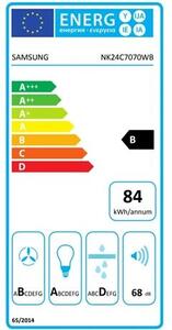 Samsung NK24C7070WB Falra szerelhető Fekete 585 m3/h B konyhai szagelszívó