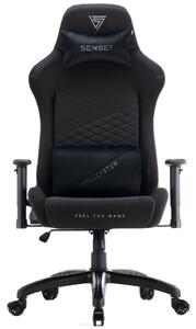 Gamer szék SENSE7 Spellcaster Senshi Edition nagy méret XL fotel, fekete szövet