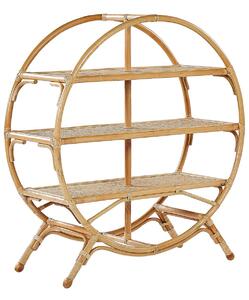 Háromszintes polcos elem TUVALU II Rattan 109 cm Természetes