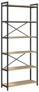 VidaXL Könyvespolc Sonoma tölgy 80 x 30 x 189,5 cm Faanyag