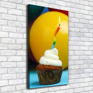Feszített vászonkép Születésnapját cupcake