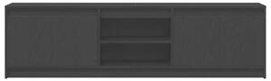 TV szekrény Fekete 182 x 34 x 50 cm Faanyag