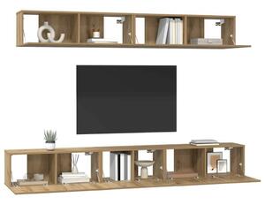TV Szekrény Szett 5 pcs kézműves tölgy 80 x 30 x 30 cm Közepes