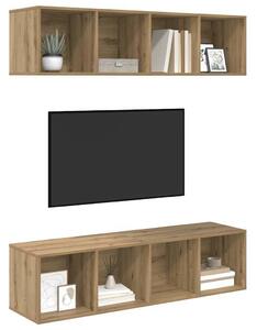 TV szekrény garnitúra 2 pcs kézműves tölgy 37 x 37 x 142.5 cm