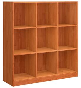 VidaXL Könyvespolc Faggyú barna 104 x 33 x 110 cm Tömör fenyőfa