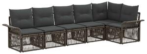VidaXL Kerti Kanapé Szett 6 pcs Szürke polirattan