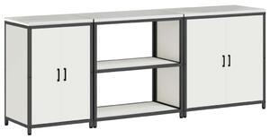 Konyhai Tároló Készlet polcokkal 3 pcs Fehér 240 x 50 x 92 cm