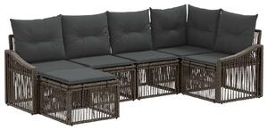 VidaXL Kerti Kanapé Szett 6 pcs Szürke polirattan