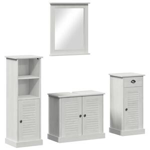 Fürdőszoba bútor szett 3 pcs antik fehér 37 x 34 x 110 cm