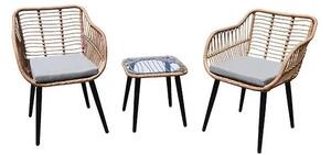 Garden Select Italia Kerti Bútor Garnitúra, 3 részes, rattan hatású