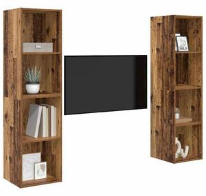 TV szekrény 2 pcs Barna 37 x 37 x 142.5 cm Faanyag