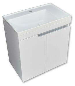 Piramida EURIDIKA 60 LH fali fürdőszobabútor - műmárvány mosdóval - 2 ajtós - 60 x 64 x 38 cm