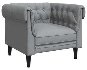 Chesterfield Kanapé Szék Világosszürke 78.5 x 74.5 x 74.5 cm
