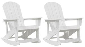 Adirondack hintás székek 2 pcs Fehér HDPE
