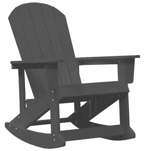 Adirondack hintás székek 2 pcs Fekete HDPE