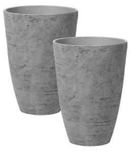 Kétdarabos virágcserép szett CAMIA 43 cm Szürke