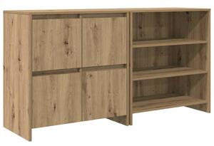 Oldalszekrények 2 pcs kézműves tölgy 70 x 41 x 75 cm Faanyag