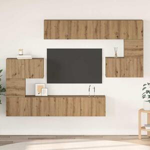 TV szekrény garnitúra 8 pcs kézműves tölgy 80 x 30 x 30 cm