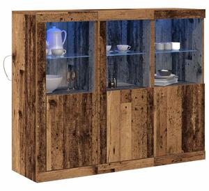 Széf 3 pcs Régi fa 123 x 37 x 100 cm Faanyag