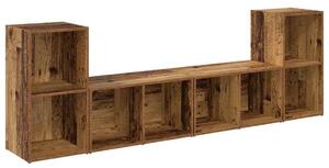 TV szekrény garnitúra 4 pcs Régi fa 37 x 35 x 72 cm Faanyag