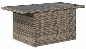 VidaXL 9 db szürke polyrattan kerti kanapégarnitúra párnákkal